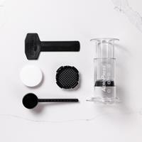 photo AeroPress - New Special Bundle with Clear Coffee Maker (Transparent) + 350 Microfilters 2